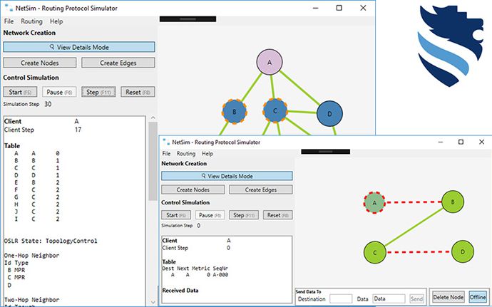 FHWN Project - Adhoc Network simulator NetSim